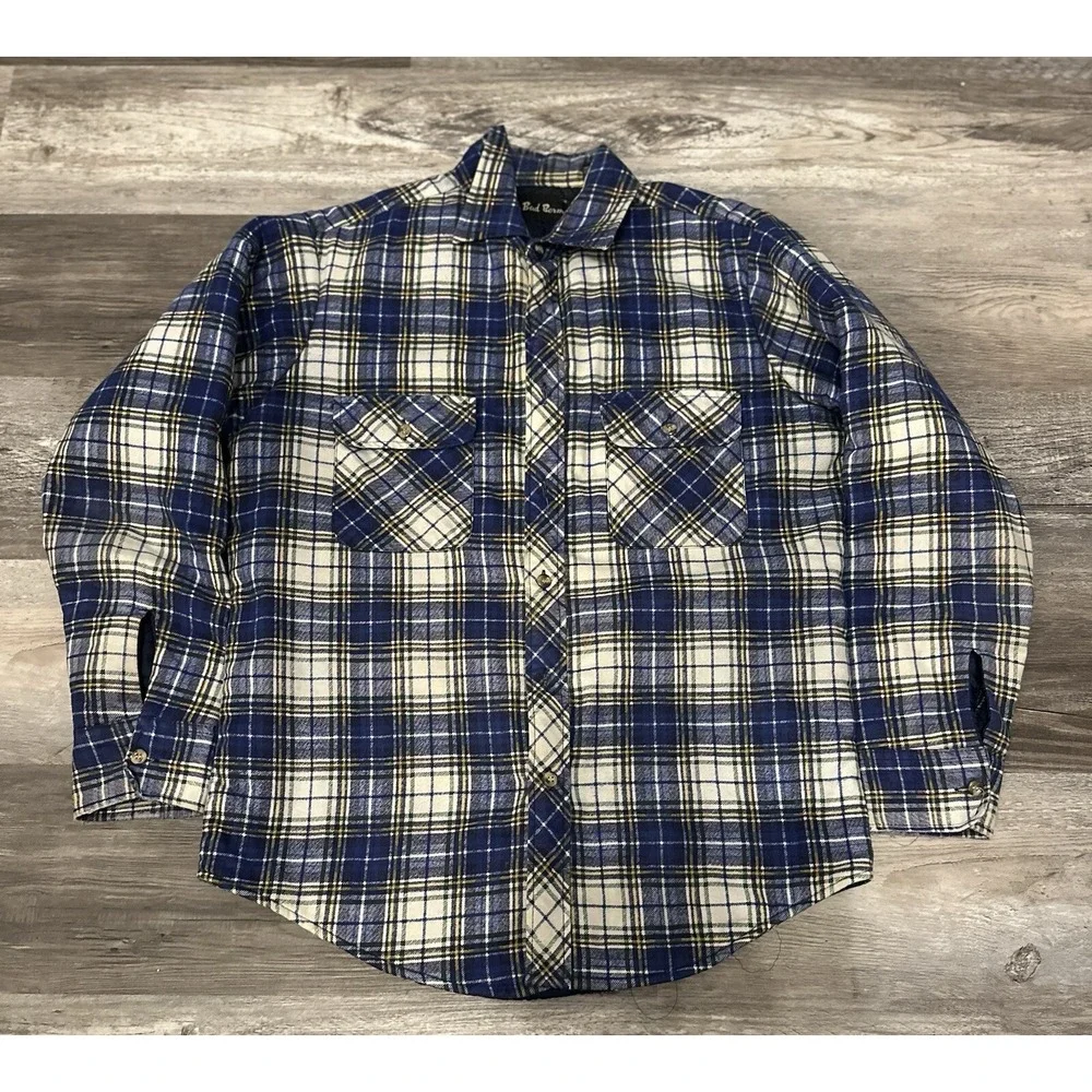 Bud Berma Quilted lined  Flannels‎ Lot Of 2 Size Medium